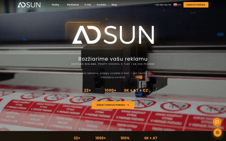 Screenshot of adsun.sk