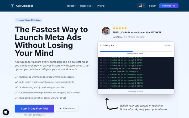 Screenshot of adsuploader.com