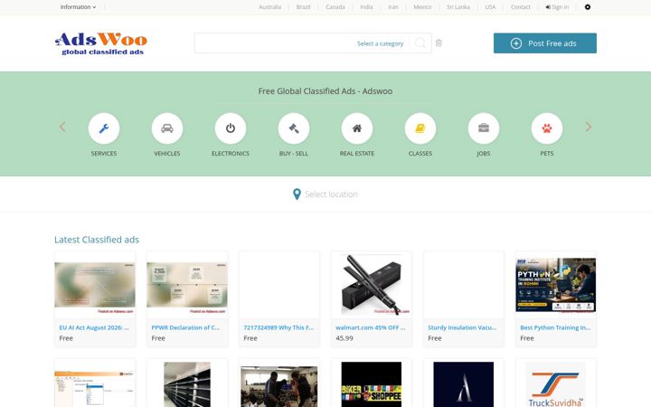 Screenshot of adswoo.com