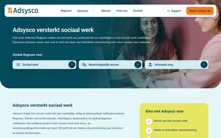 Skærmbillede af adsysco.nl