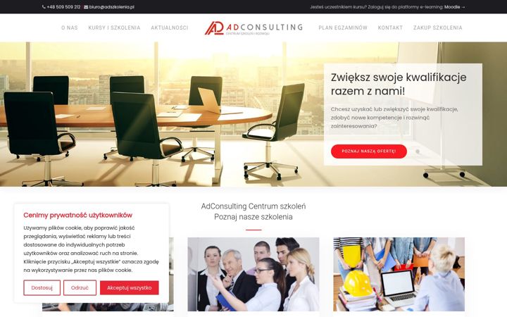 Zrzut ekranu adszkolenia.pl