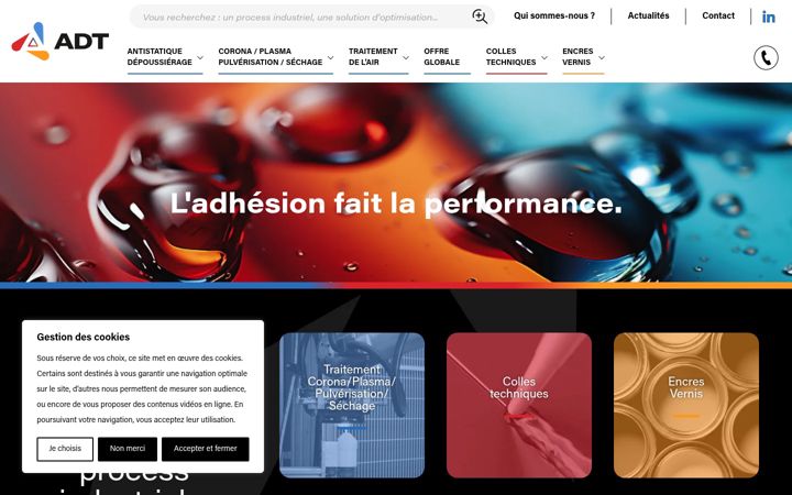 Screenshot ta' adt-industrie.fr