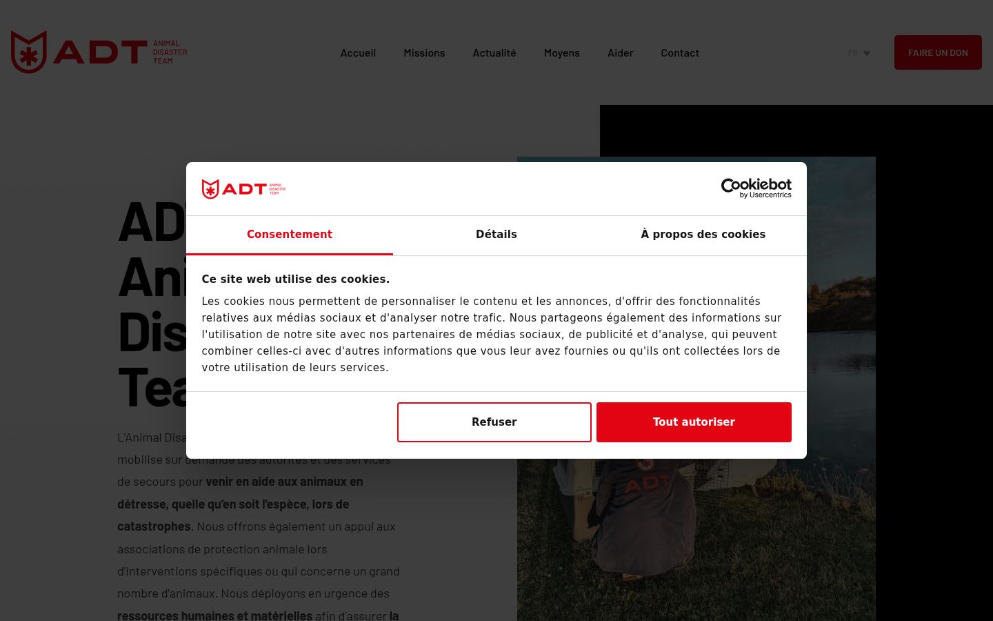 Screenshot tal-banner tal-kunsens muri qabel kwalunkwe interazzjoni