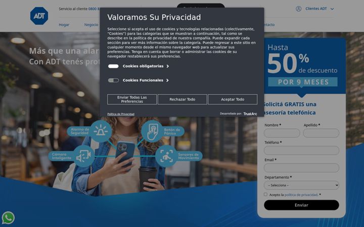 Screenshot of adt.com.uy