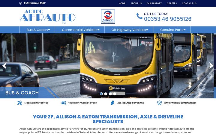 Screenshot of adtecaerauto.ie
