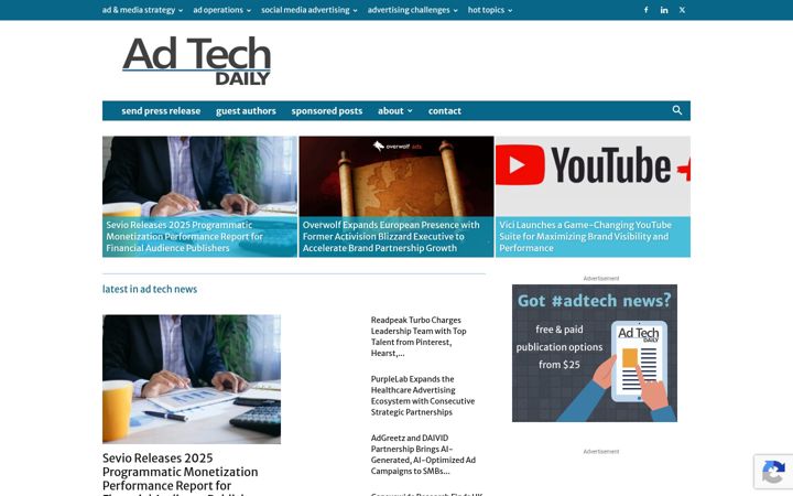 Screenshot of adtechdaily.com