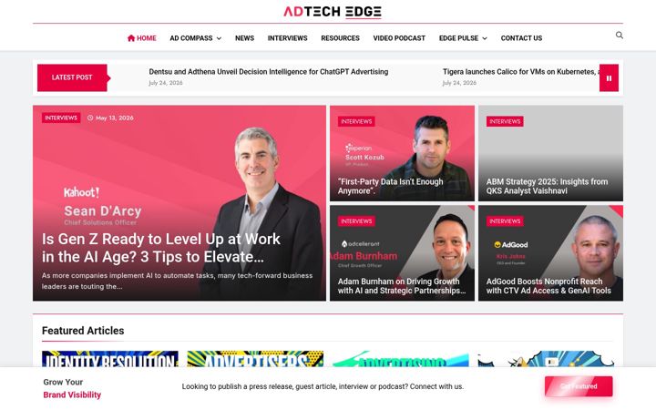 Screenshot of adtechedge.com