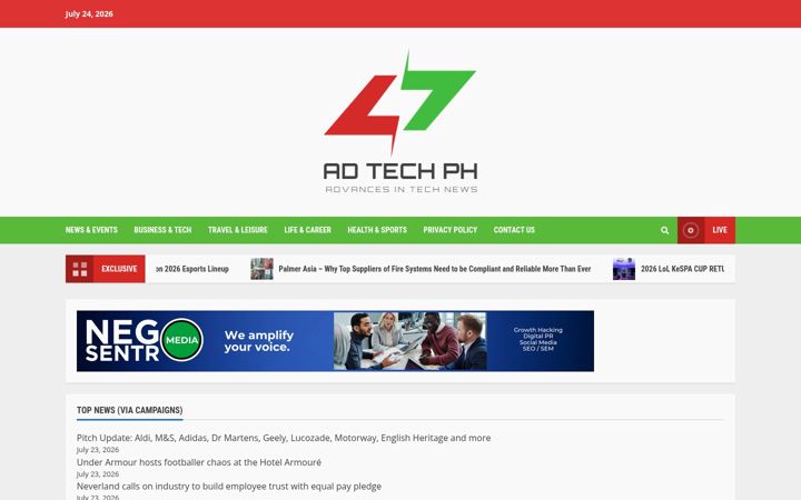 Screenshot of adtechph.com