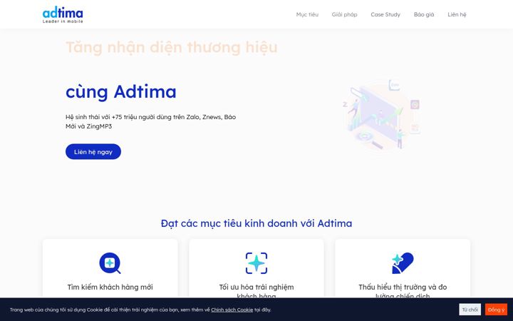 Skärmbild av adtima.vn