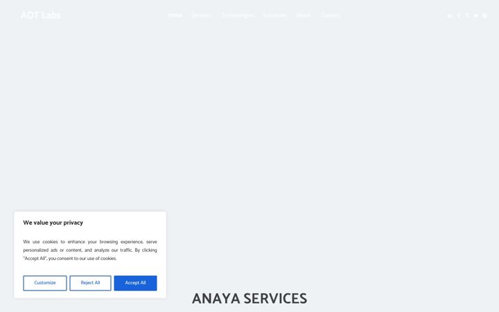 Screenshot of adtlabs.com