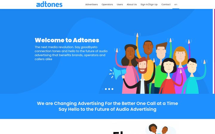 Screenshot of adtones.com