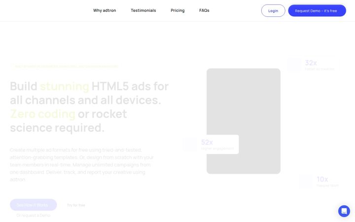 Screenshot of adtron.io
