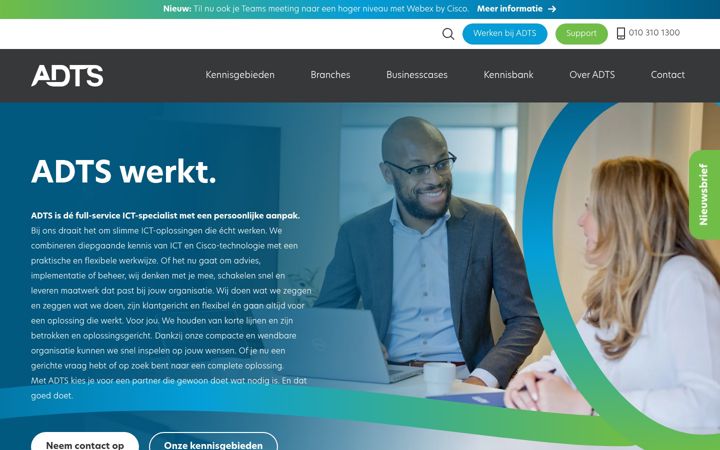 Skærmbillede af adts.nl