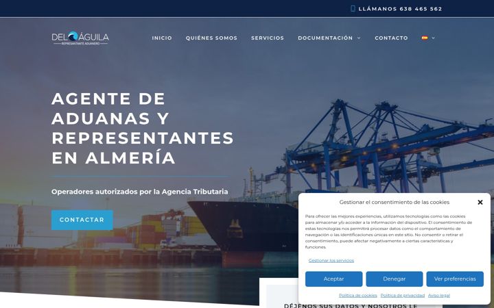 Screenshot of aduanasdelaguila.com