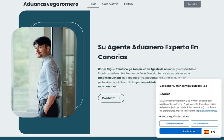Skjermbilde av aduanasvegaromero.com