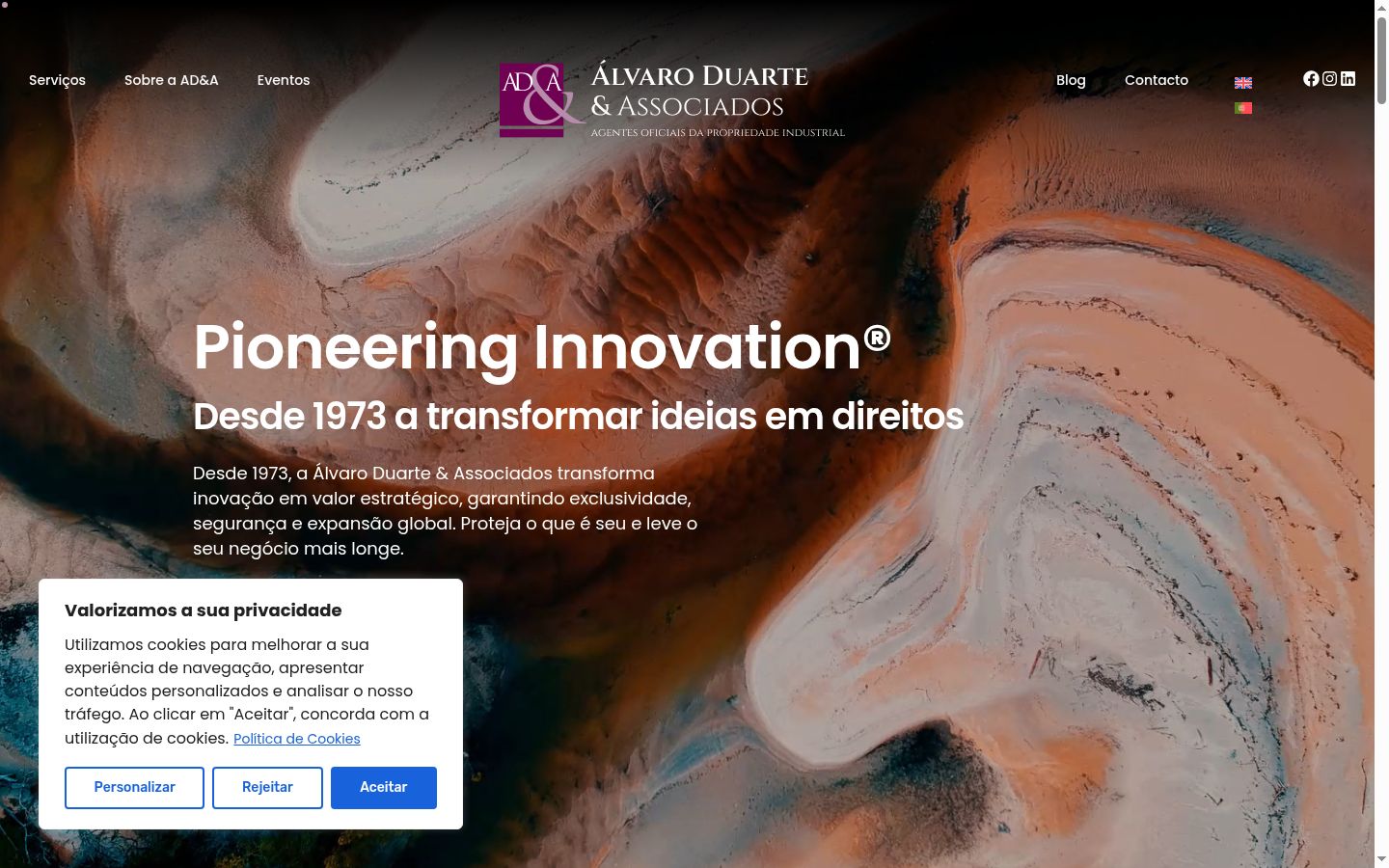 Screenshot of the consent banner shown before any interaction
