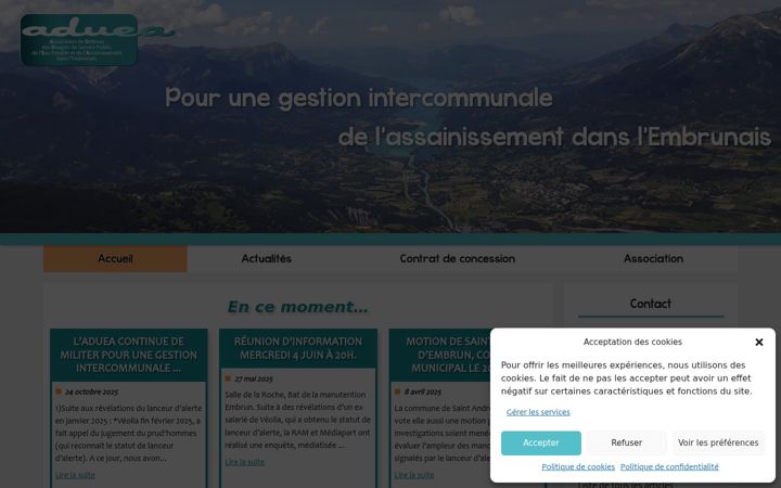 Екранна снимка на aduea-assainissement.fr