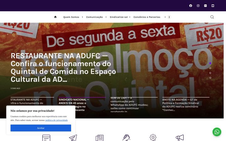 Screenshot of adufc.org.br