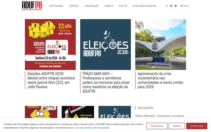 Screenshot of adufpb.org.br