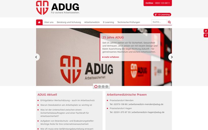 Screenshot of adug.de