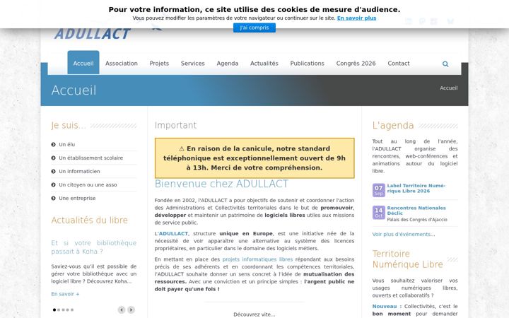 Screenshot of adullact.org
