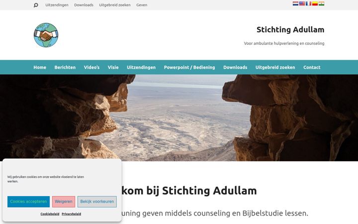 Skærmbillede af adullam.nl