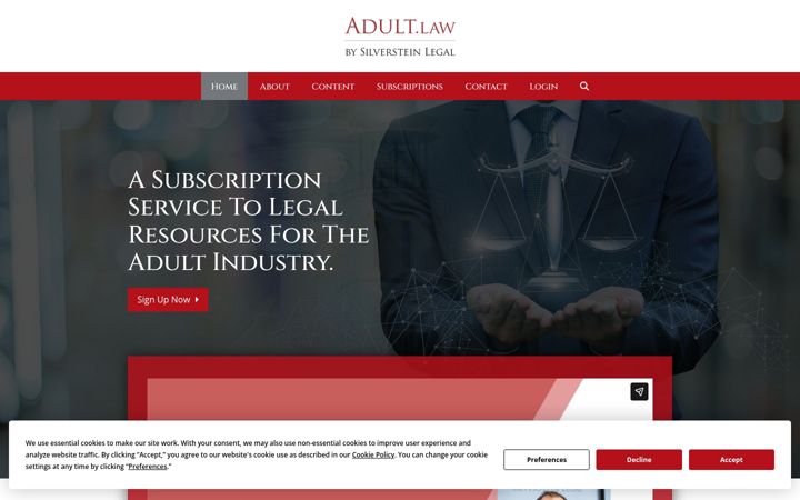 Screenshot of adult.law