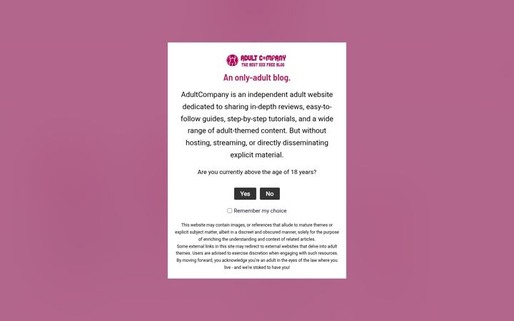 Screenshot ta' adultcompany.org