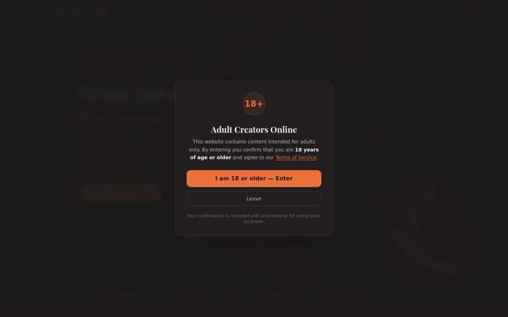 Screenshot of adultcreatorsonline.com