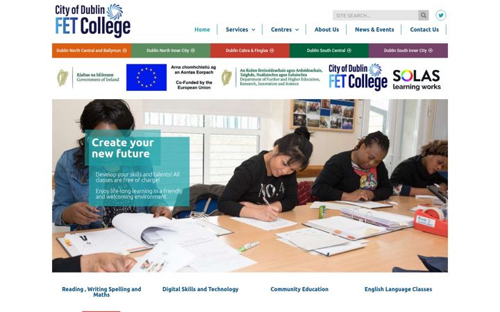 Screenshot of adulteducationcityofdublinetb.ie