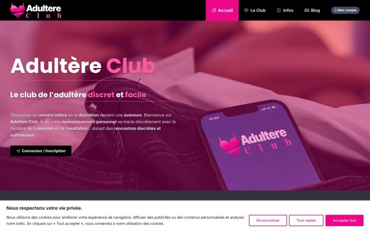 Screenshot του adultere.club