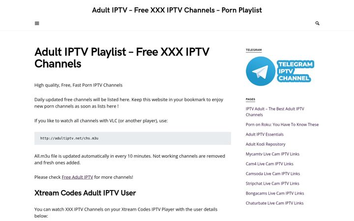 Screenshot of adultiptv.net