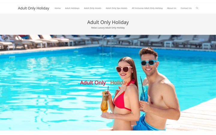 Screenshot of adultonlyholiday.com