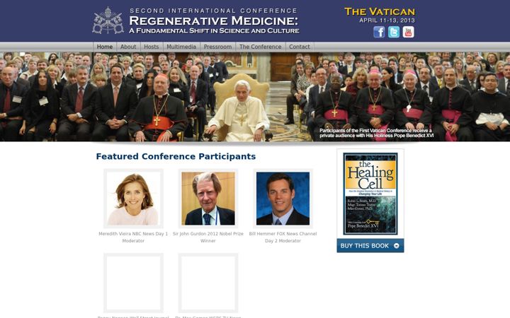 Screenshot του adultstemcellconference.org