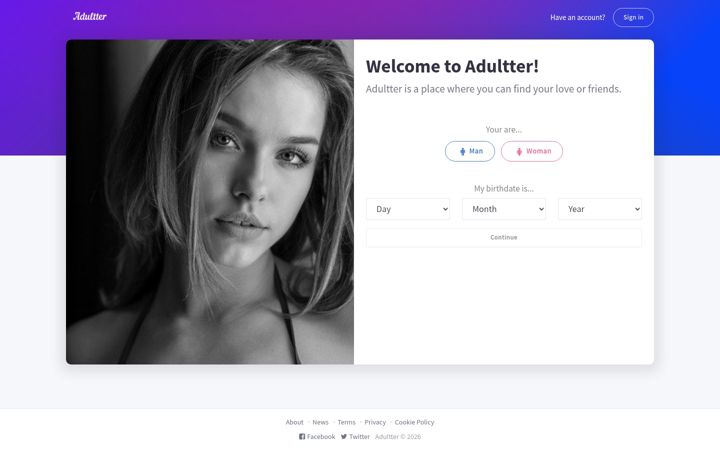 Screenshot of adultter.com