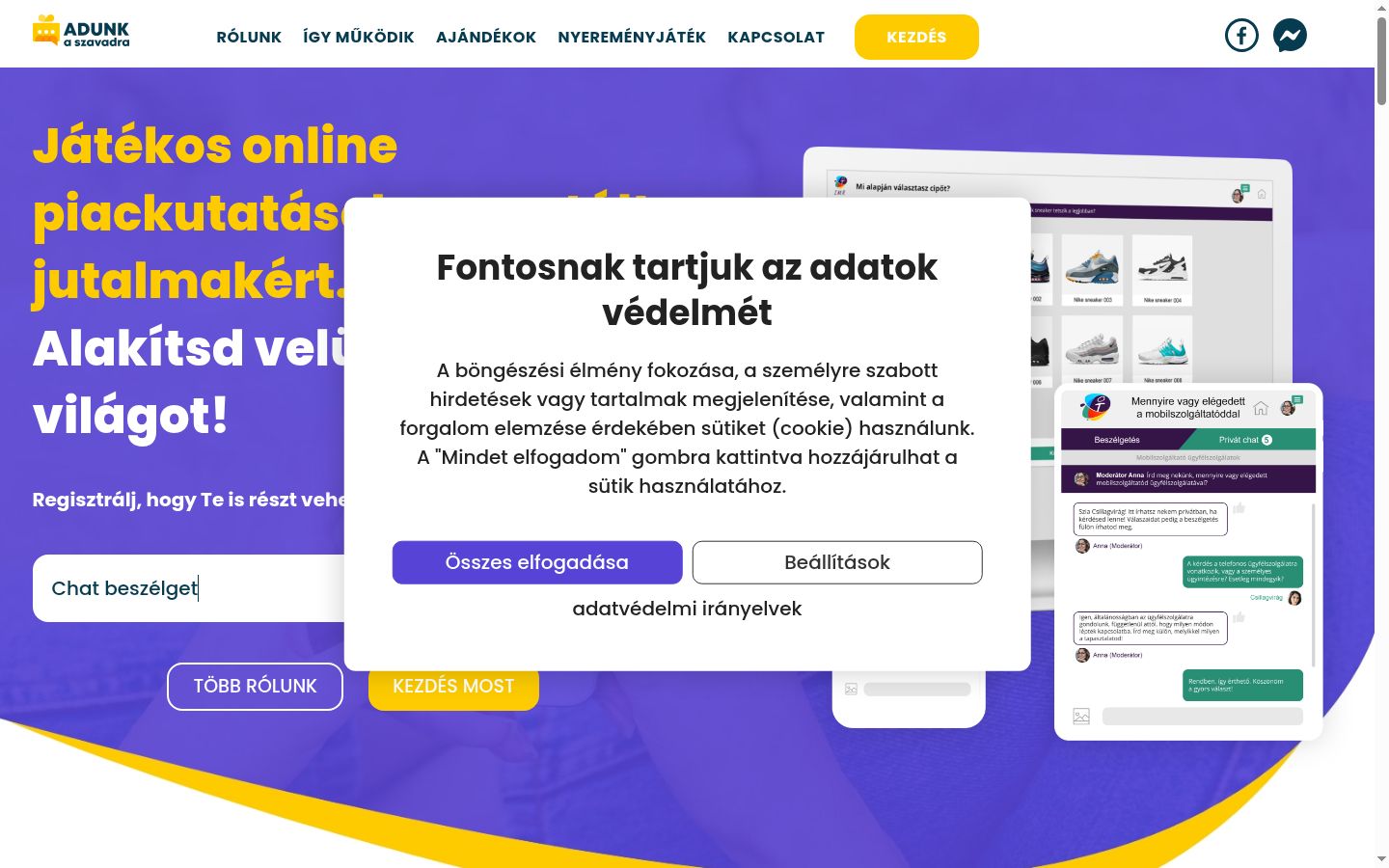 Screenshot tal-banner tal-kunsens muri qabel kwalunkwe interazzjoni