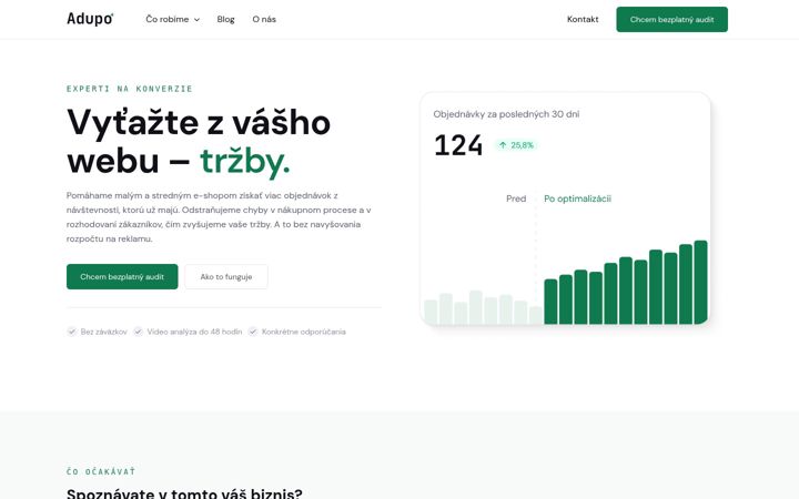 Screenshot ta' adupo.sk