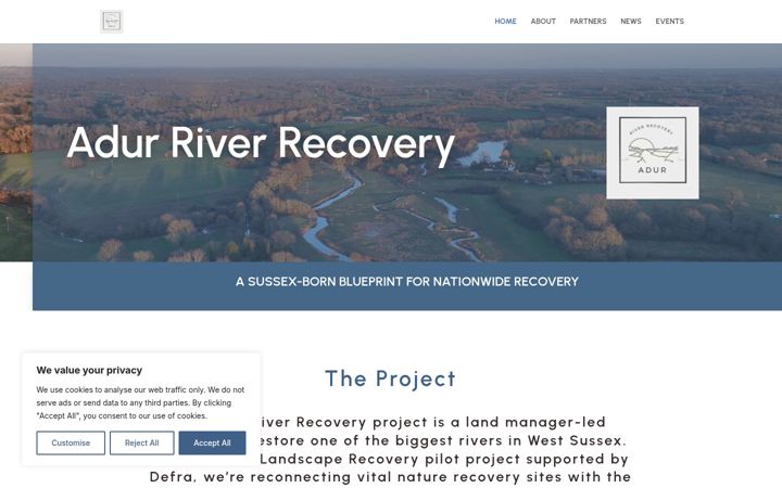 Screenshot ta' adur-river-recovery.org