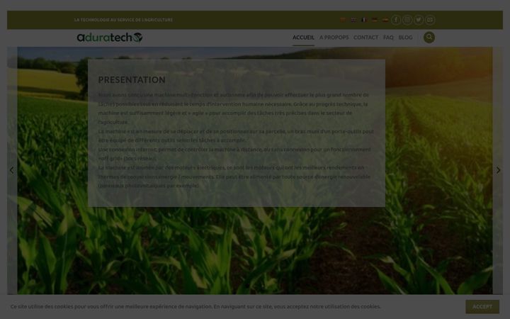 Screenshot of aduratech.fr