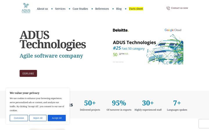 Screenshot of adus.tech