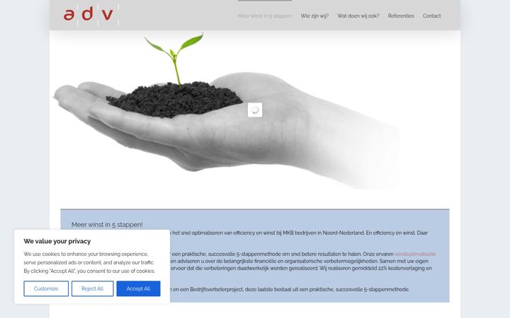 Screenshot of adv-adviesgroep.nl