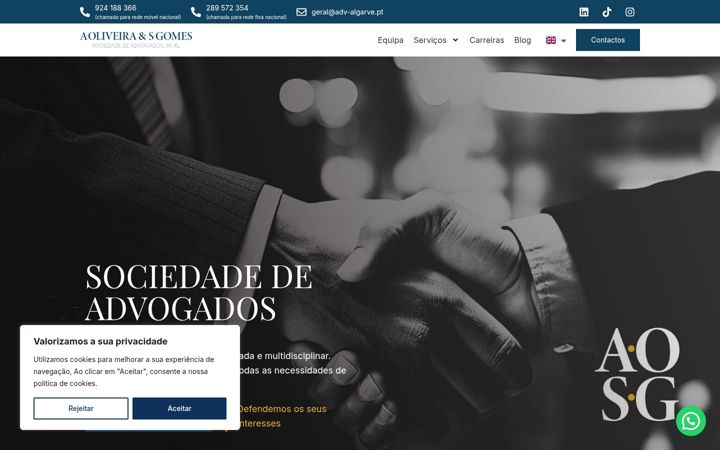 Screenshot stránky adv-algarve.pt