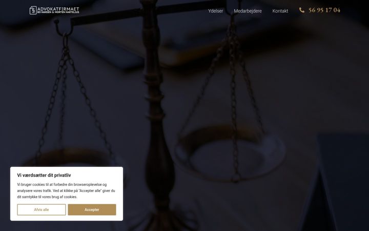 Screenshot of adv-bohansen.dk