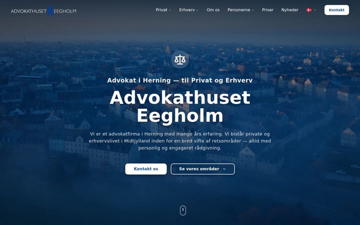 Screenshot of adv-eegholm.dk