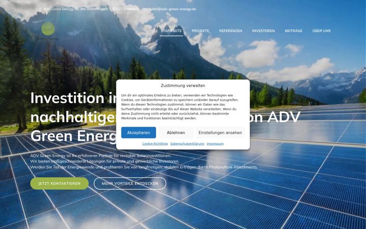 Screenshot van adv-green-energy.de