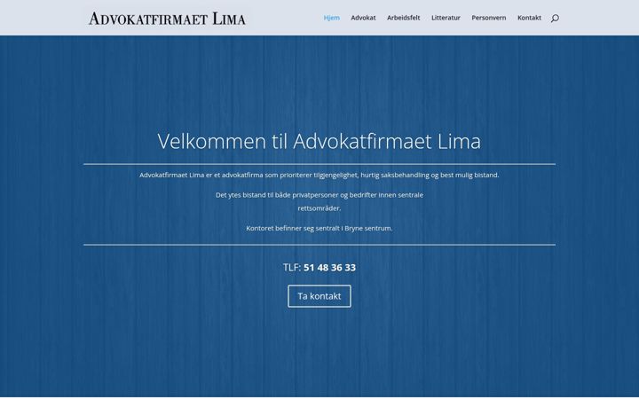 Snímek obrazovky adv-lima.no