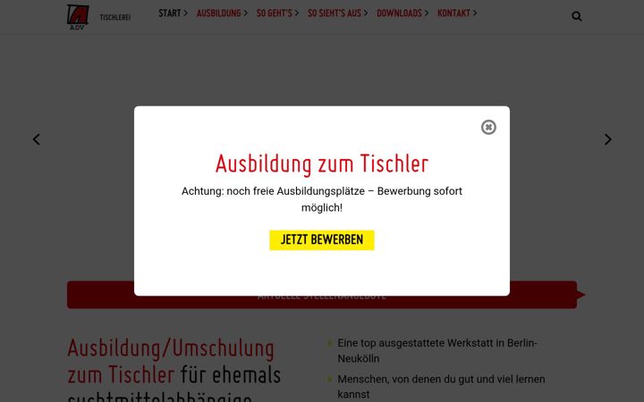 Screenshot of adv-tischlerei.de