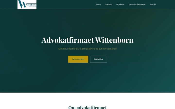 Screenshot of adv-wittenborn.dk