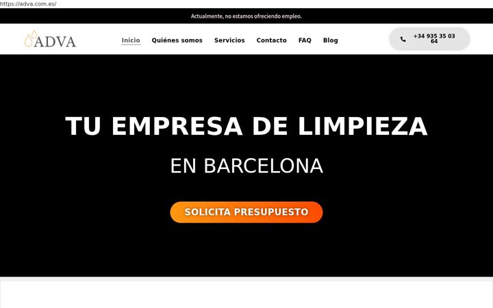 Snímek obrazovky adva.com.es