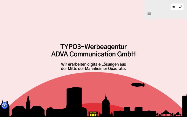 Screenshot of adva.de